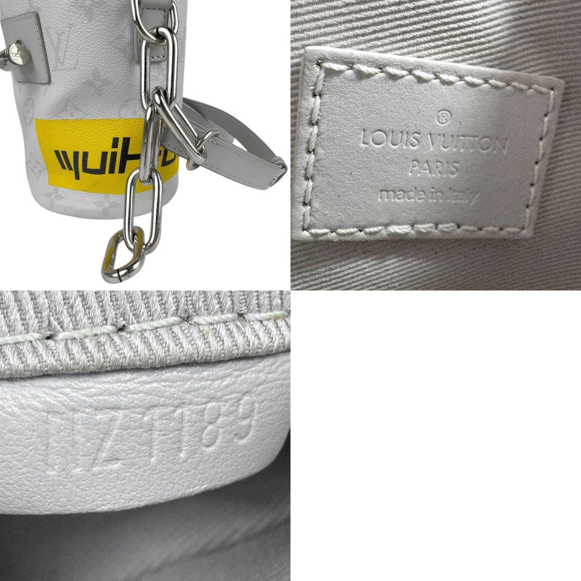 Louis Vuitton Louis Vuitton Shoulder Bag Monogram Chalk Nano Coated Canvas Light Gray Yellow Silver Men's M44631 z4401 Size ONE SIZE - 5 Thumbnail