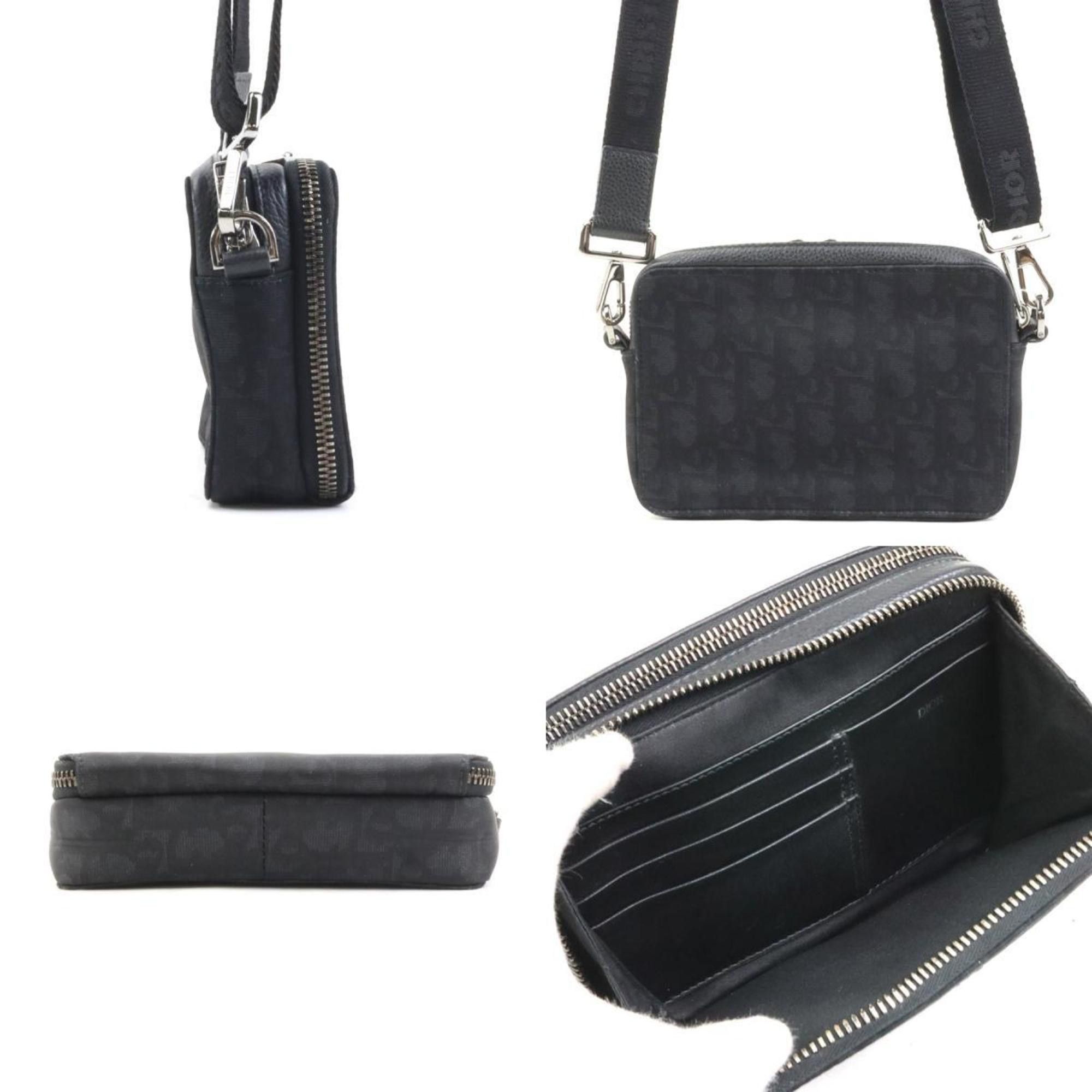 Dior Christian Dior Shoulder Bag Nylon Canvas Black Men's 90073g Size ONE SIZE - 2 Thumbnail