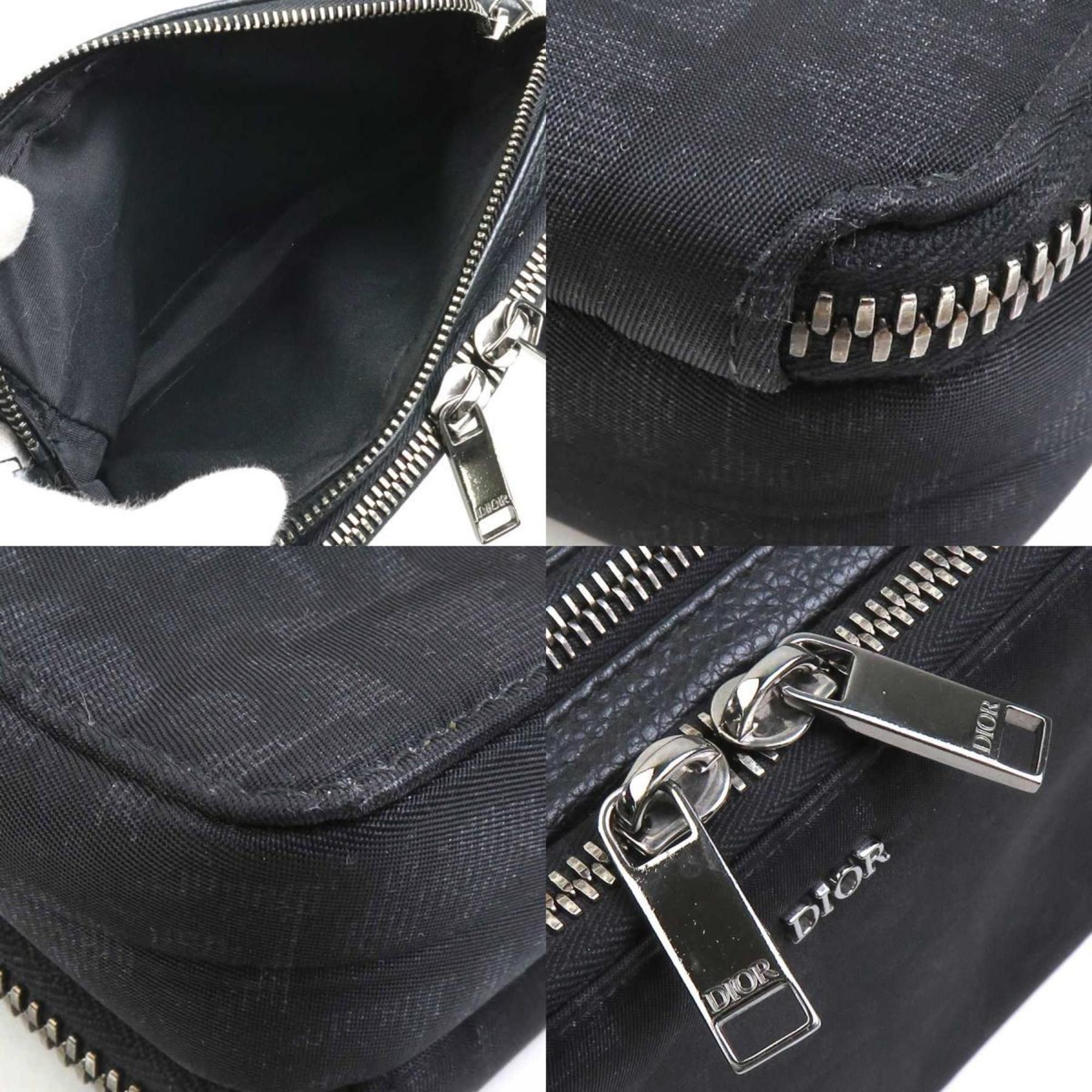 Dior Christian Dior Shoulder Bag Nylon Canvas Black Men's 90073g Size ONE SIZE - 3 Thumbnail