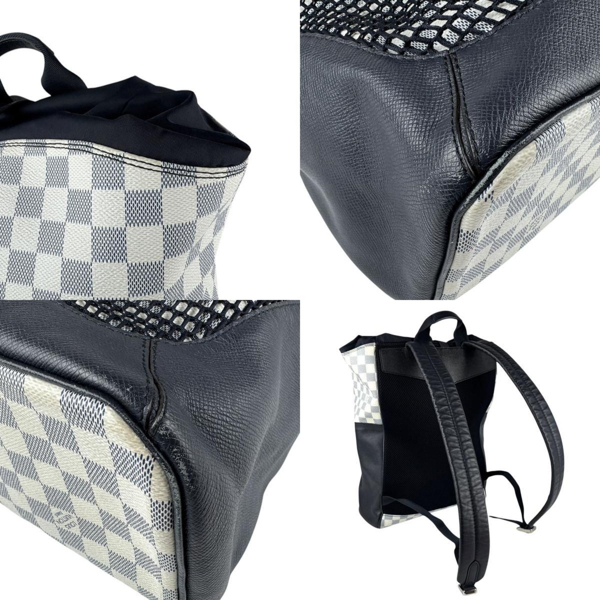Louis Vuitton Louis Vuitton Backpack Damier Castle Matchpoint Nylon Leather Navy Off-White Silver Men's N40018 z4402 Size ONE SIZE - 4 Thumbnail