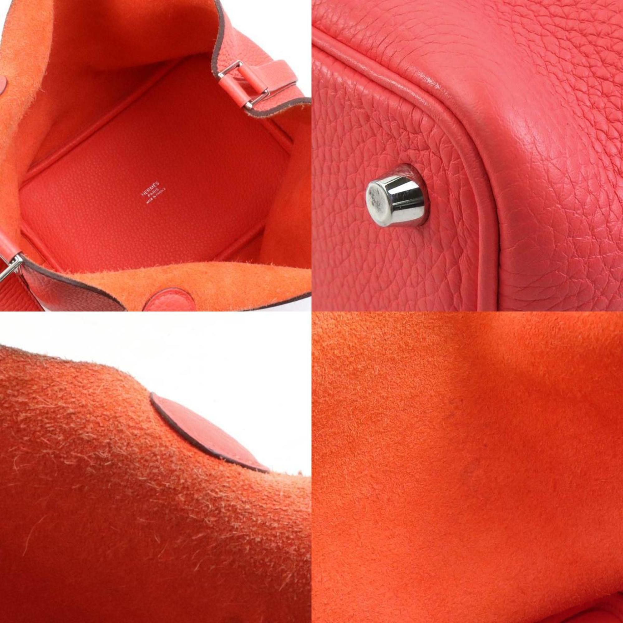 Hermes Hermes Handbag Picotin Lock PM Taurillon Clemence Rose Texas Silver Women's 90070a Size ONE SIZE - 3 Thumbnail