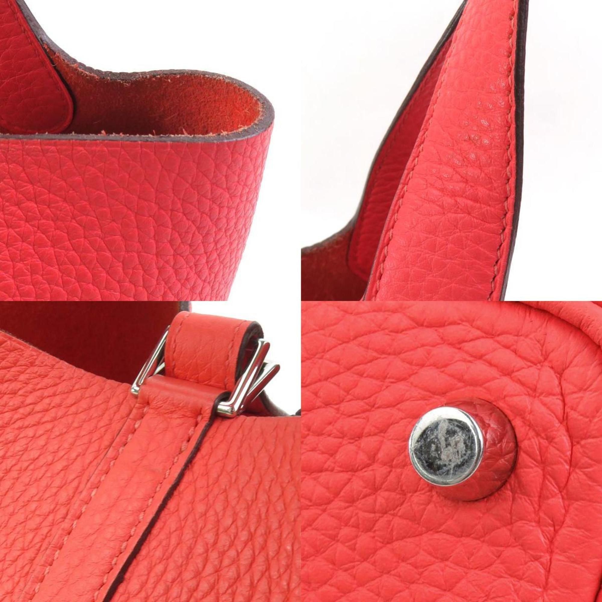 Hermes Hermes Handbag Picotin Lock PM Taurillon Clemence Rose Texas Silver Women's 90070a Size ONE SIZE - 4 Thumbnail