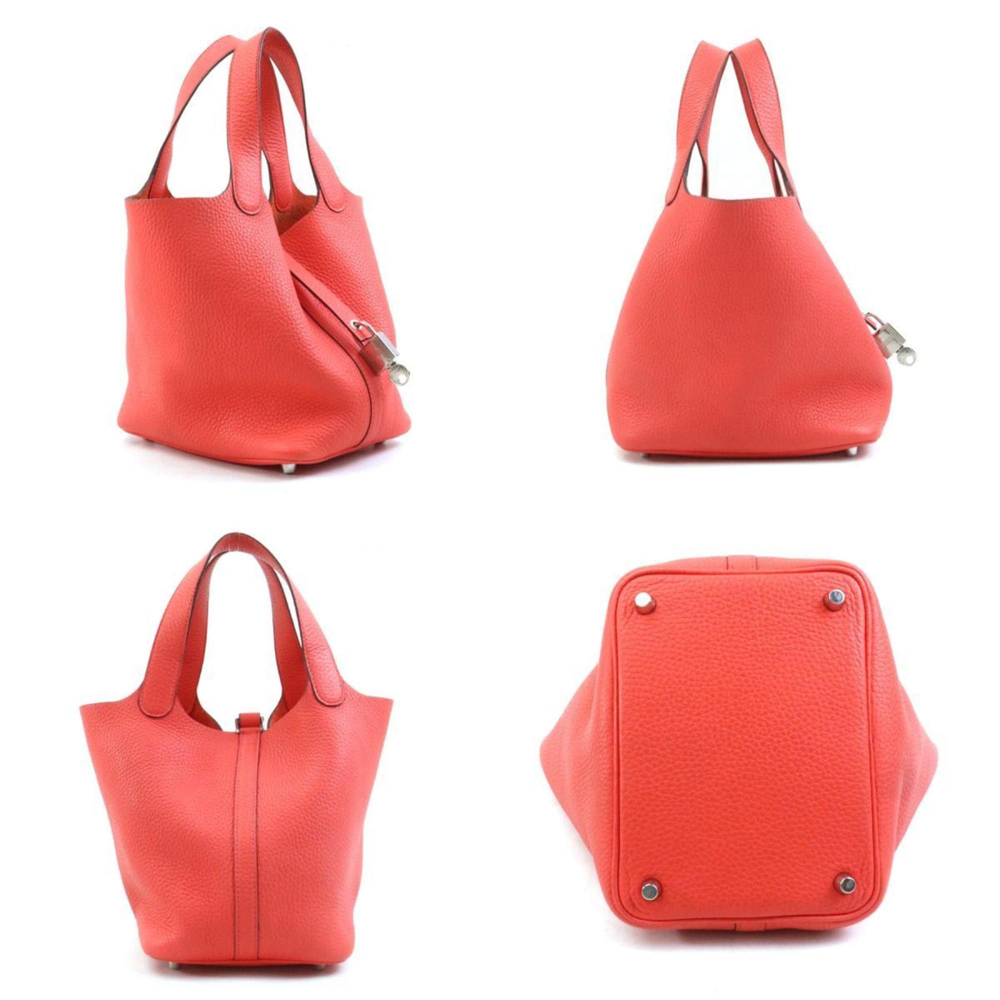 Hermes Hermes Handbag Picotin Lock PM Taurillon Clemence Rose Texas Silver Women's 90070a Size ONE SIZE - 2 Thumbnail