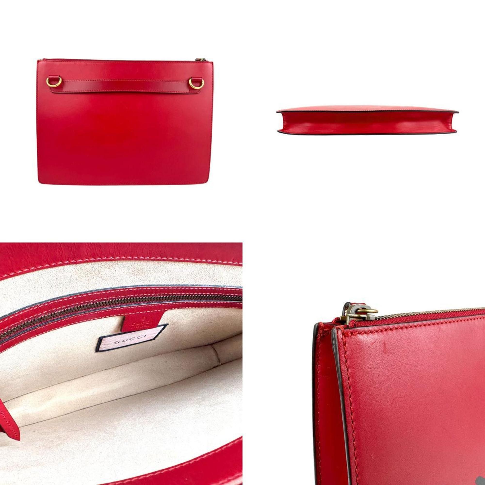 Gucci GUCCI Shoulder Bag Leather Red Gold Men's 429004 z4432 Size ONE SIZE - 3 Thumbnail