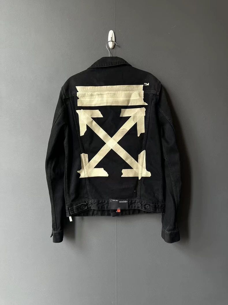 Off-White Off White Black Gold Denim Jacket Size US M / EU 48-50 / 2 - 2 Thumbnail