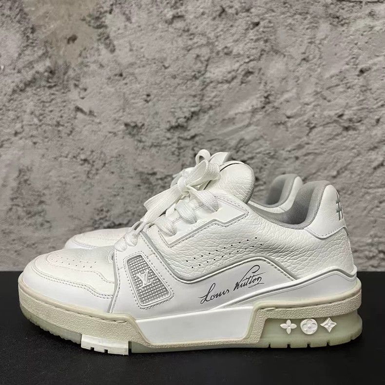 Louis Vuitton Louis Vuitton White Concrete Sneakers Size 3 Size US 5 / EU 37 - 2 Thumbnail