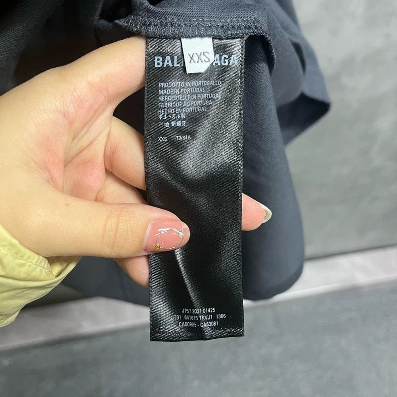 Balenciaga Balenciaga Black Gray Logo Short Sleeve T-Shirt Size US XXS / EU 40 - 4 Thumbnail