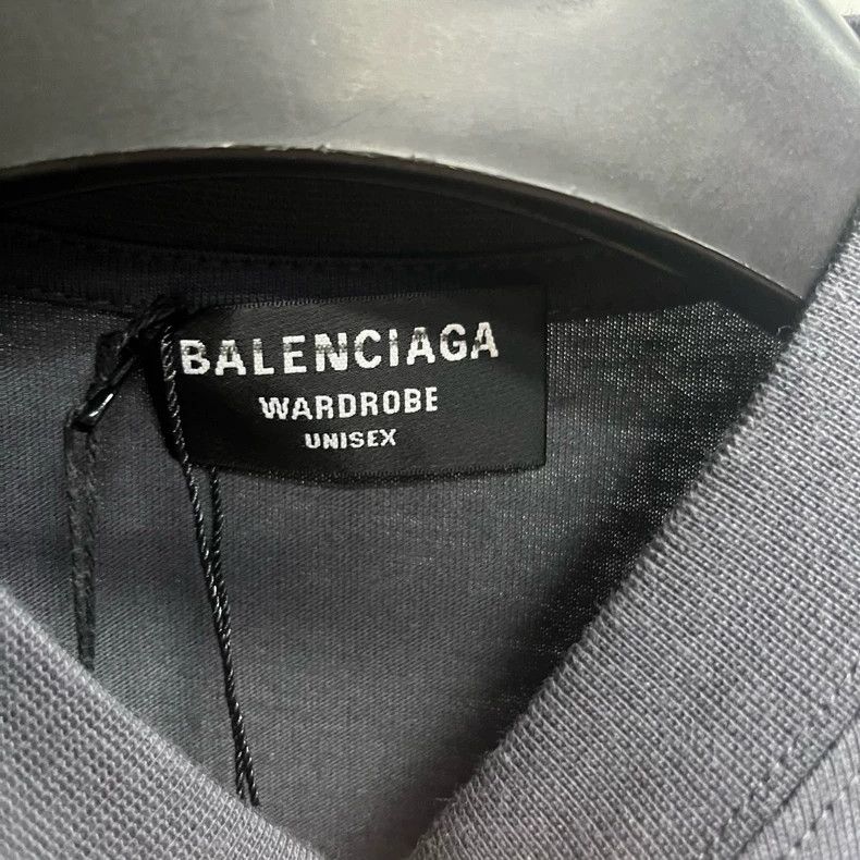 Balenciaga Balenciaga Black Gray Logo Short Sleeve T-Shirt Size US XXS / EU 40 - 2 Thumbnail