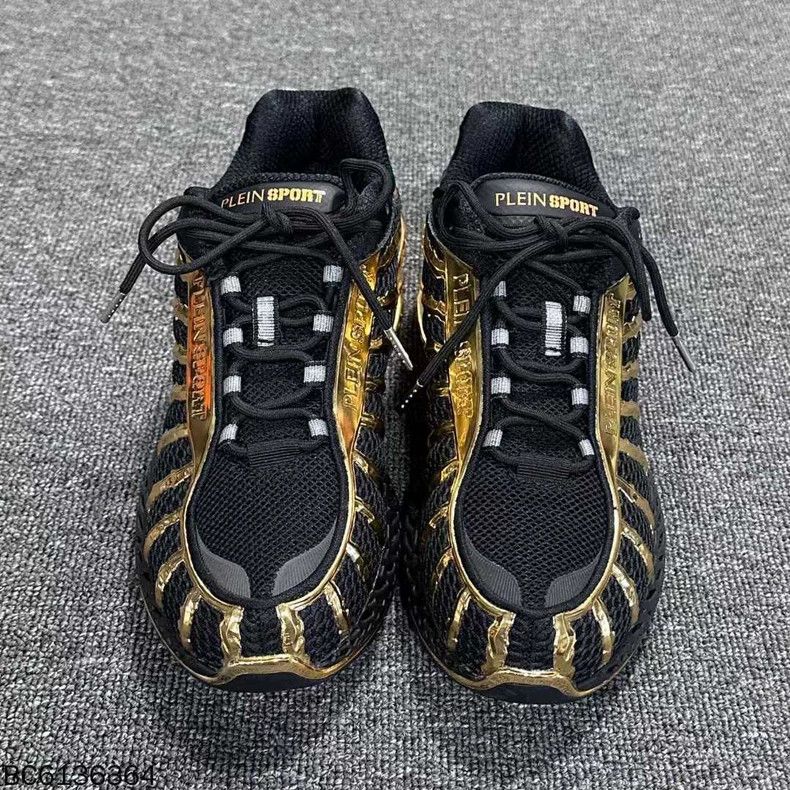 Philipp Plein Philipp Plein Sports Running Shoes Black and Gold Size US 9 / EU 42 - 2 Thumbnail