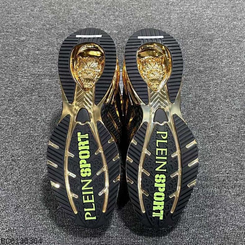 Philipp Plein Philipp Plein Sports Running Shoes Black and Gold Size US 9 / EU 42 - 6 Thumbnail
