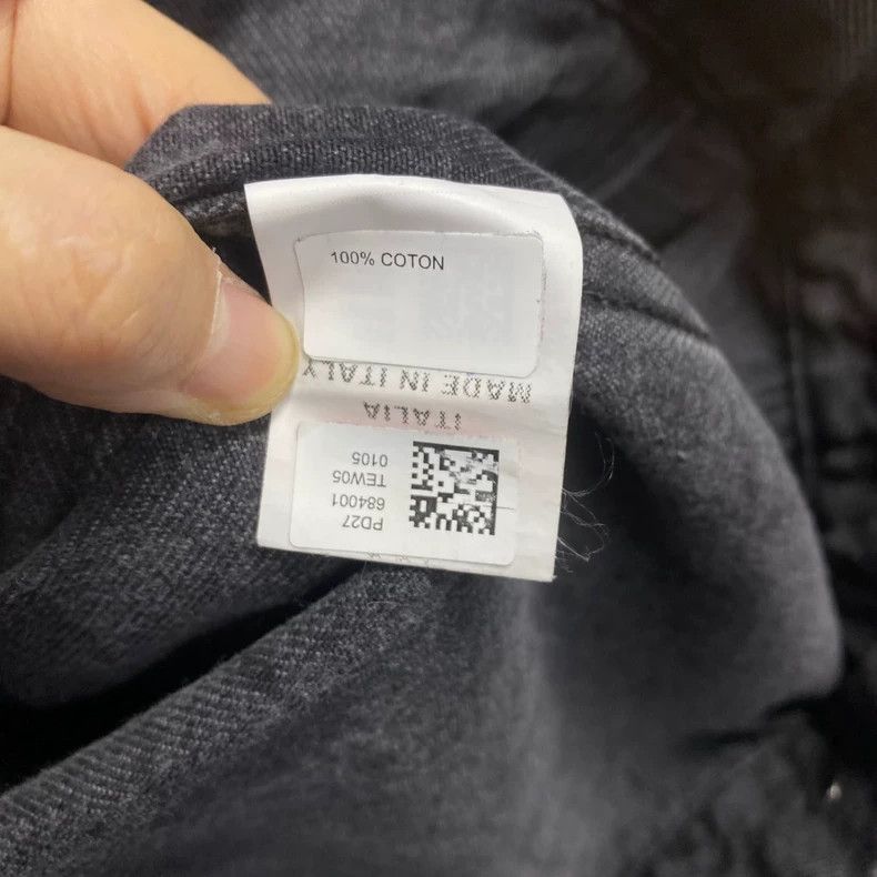 Balenciaga Black Denim Jacket with Logo Embroidery