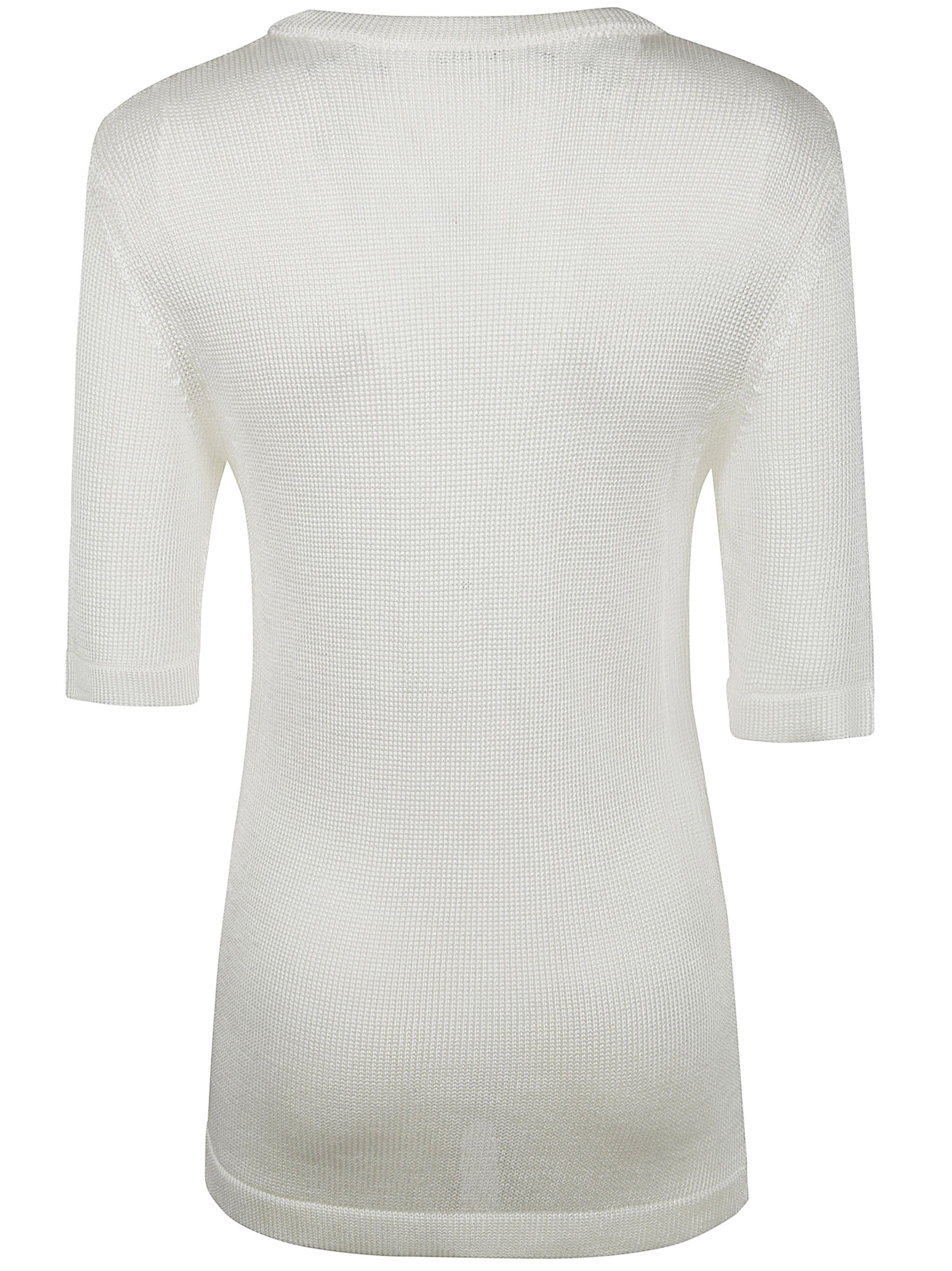 Jil Sander SS CN T-SHIRT W/ FLOWER CROCHET Size S / US 4 / IT 40 - 7 Thumbnail