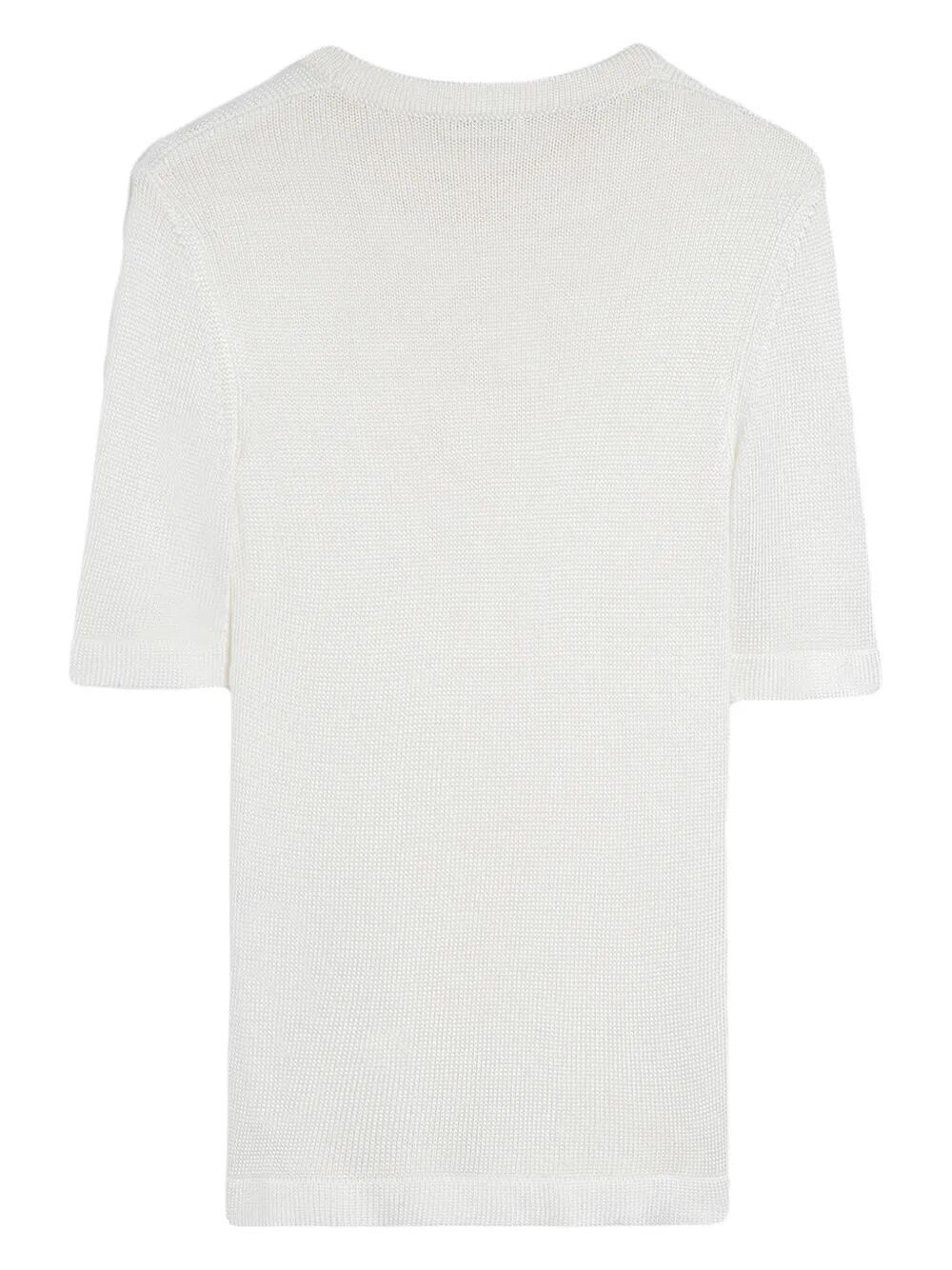 Jil Sander SS CN T-SHIRT W/ FLOWER CROCHET Size S / US 4 / IT 40 - 3 Thumbnail