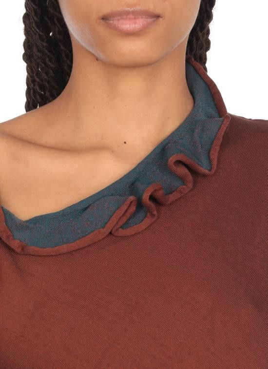 Dries Van Noten DRIES VAN NOTEN Women Tops 011239 1716703 Brown Size M / US 6-8 / IT 42-44 - 4 Thumbnail