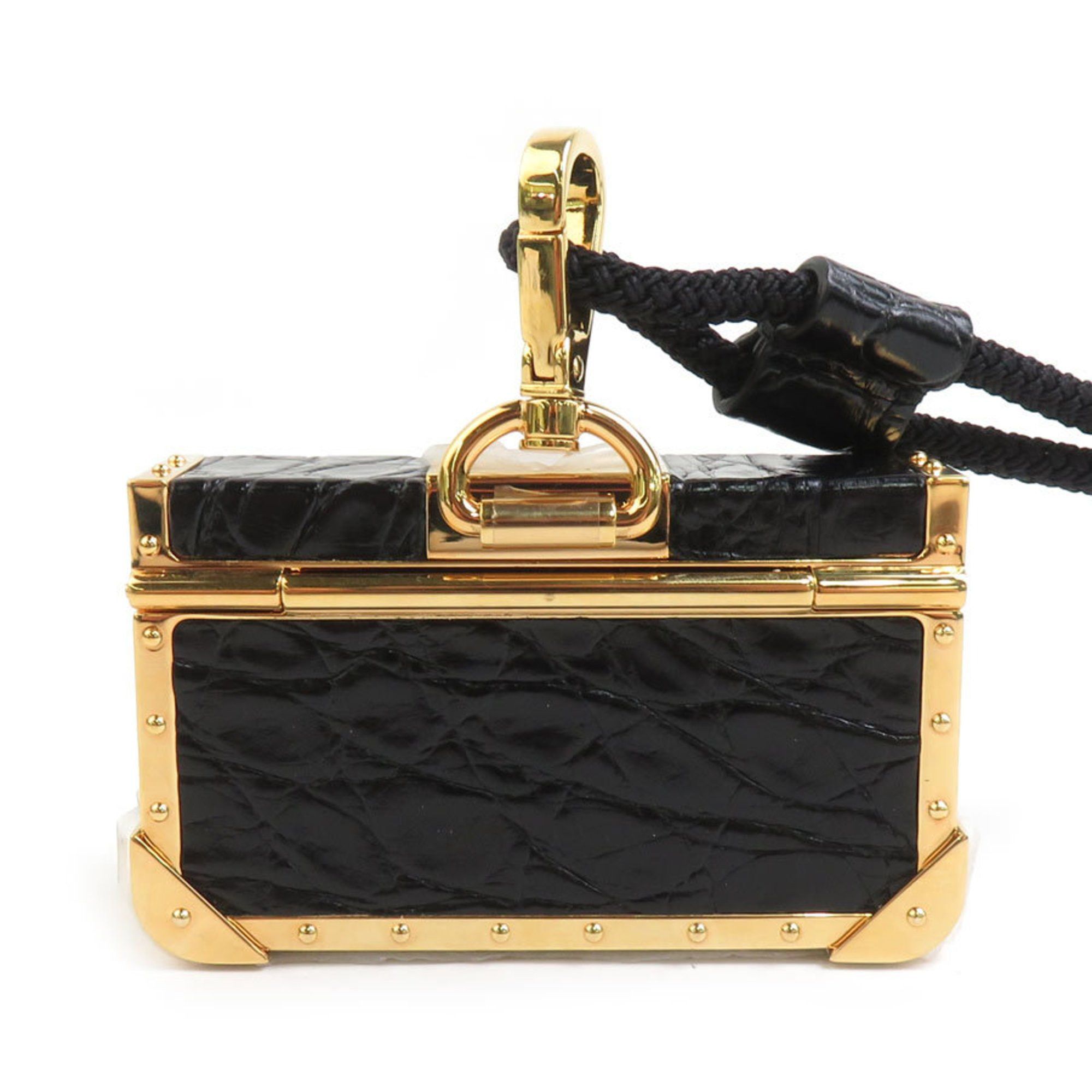Fendi FENDI Tech Ledger Nano X Baguette Wallet Holder Metal Leather Black x Gold Men Women 90075a Size ONE SIZE - 2 Thumbnail
