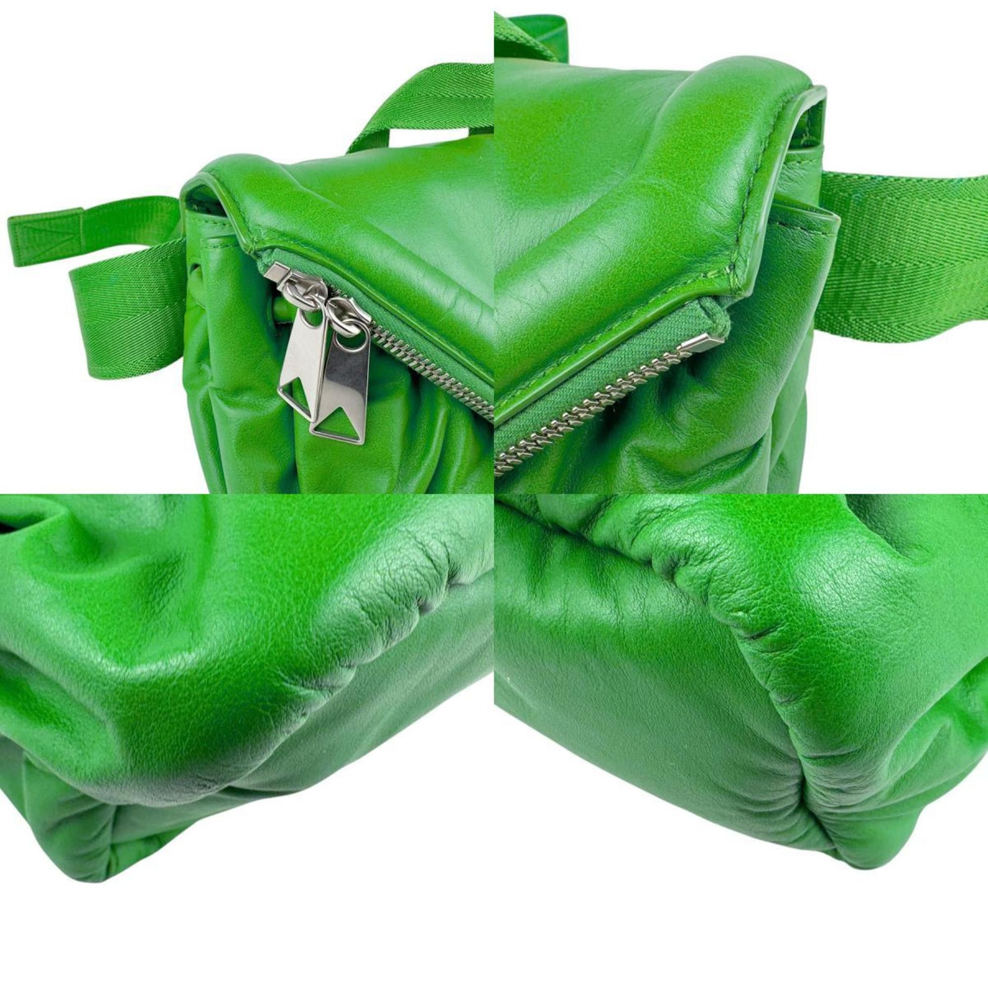 Bottega Veneta BOTTEGA VENETA Body Bag Waist BEAK Leather Green Silver Men's z4428 Size ONE SIZE - 3 Thumbnail