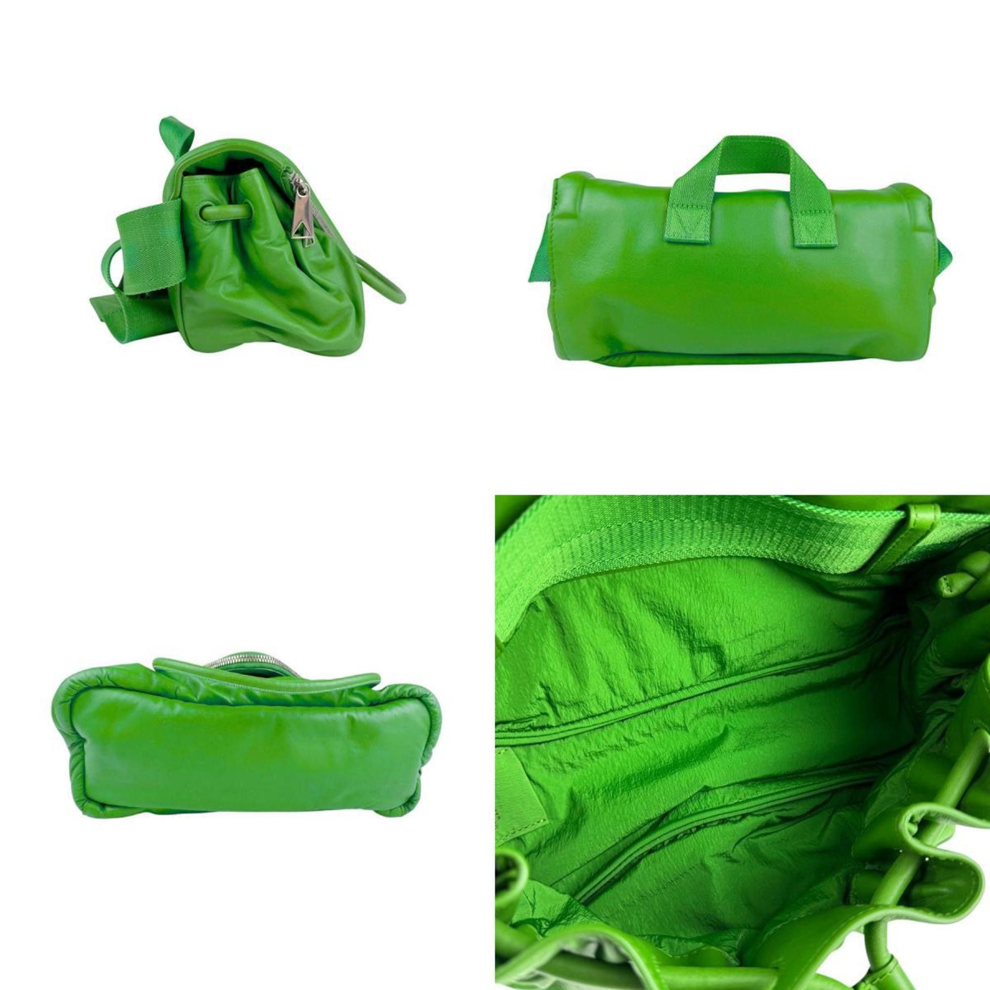 Bottega Veneta BOTTEGA VENETA Body Bag Waist BEAK Leather Green Silver Men's z4428 Size ONE SIZE - 2 Thumbnail
