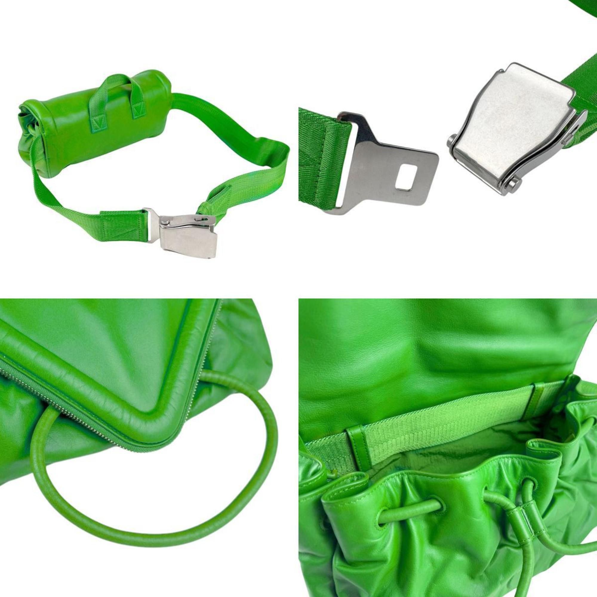 Bottega Veneta BOTTEGA VENETA Body Bag Waist BEAK Leather Green Silver Men's z4428 Size ONE SIZE - 4 Thumbnail