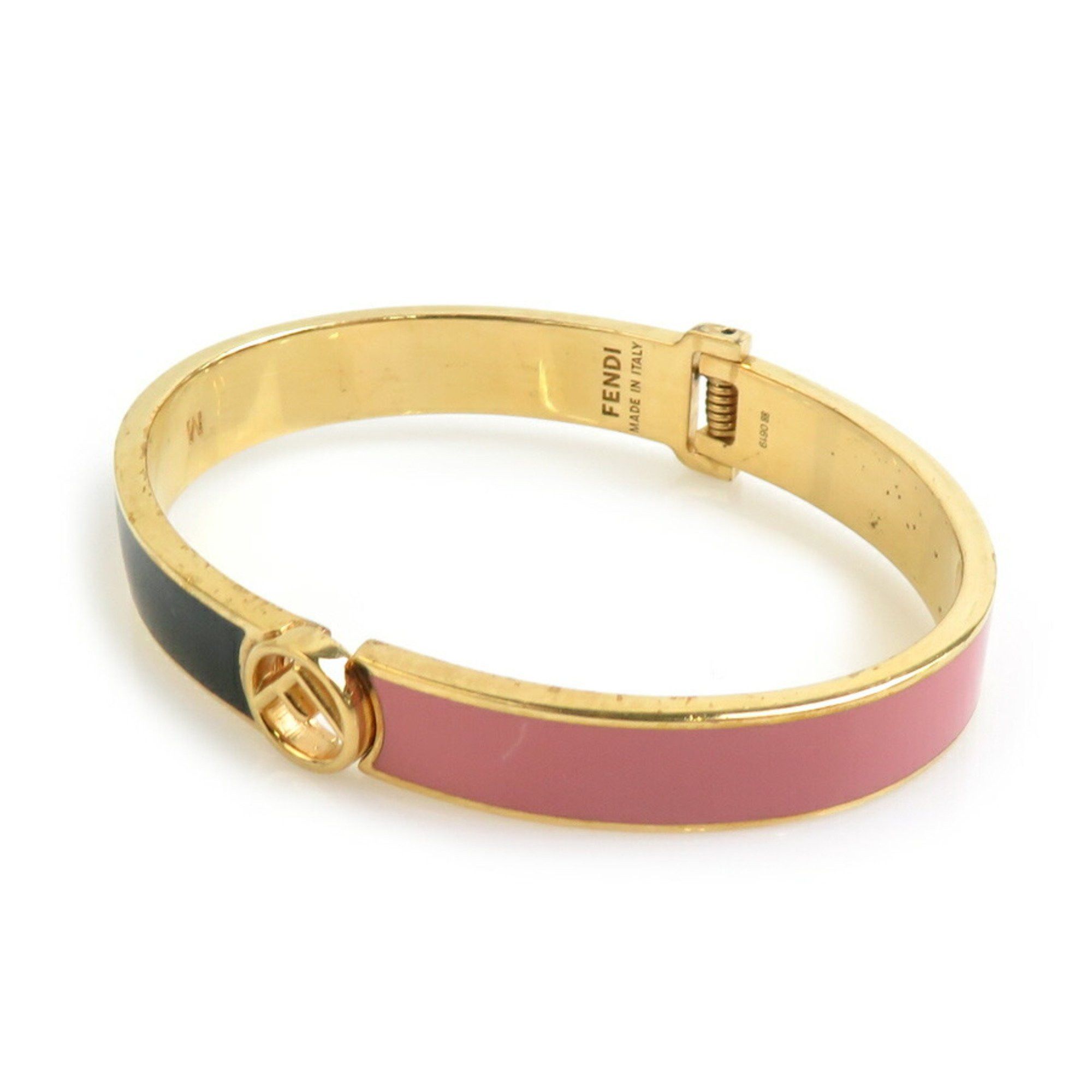 Fendi FENDI Bangle Metal Black x Pink Gold Women's 56003a Size ONE SIZE - 2 Thumbnail