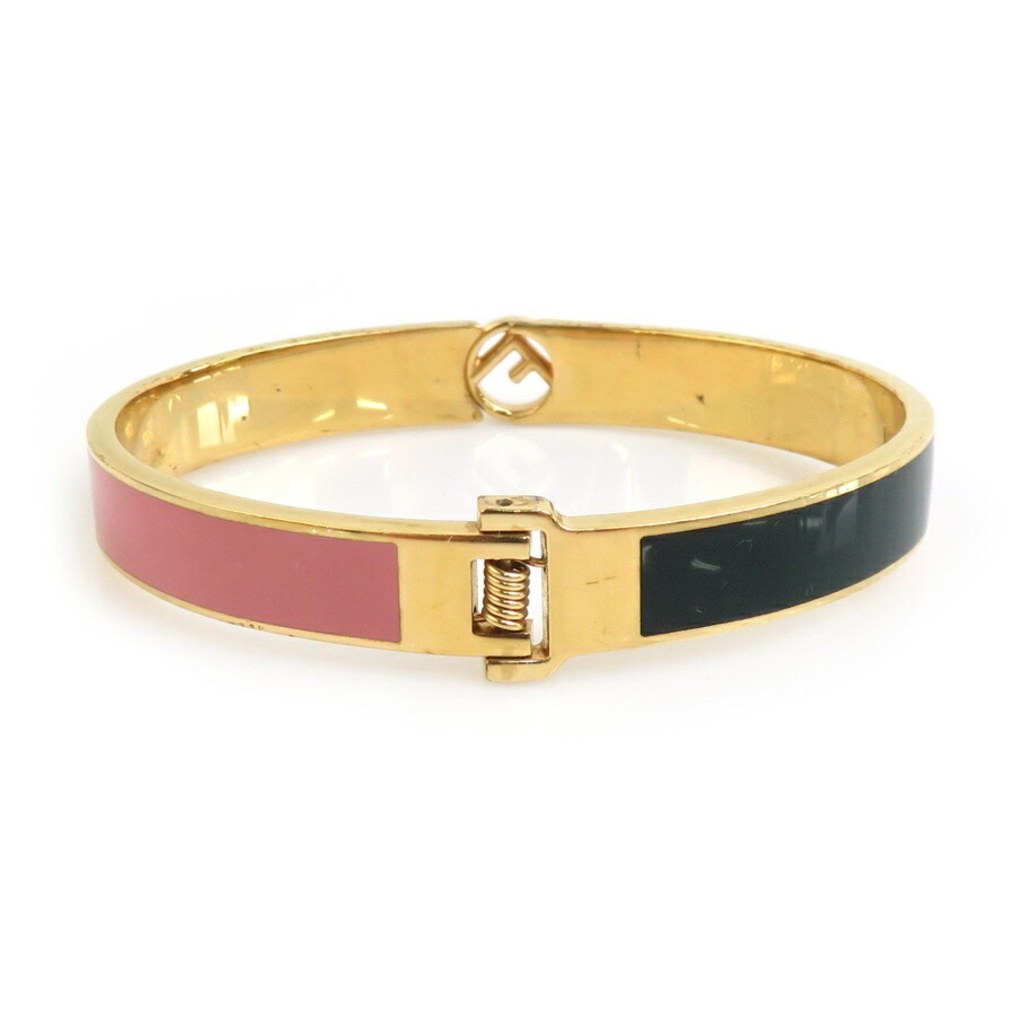 Fendi FENDI Bangle Metal Black x Pink Gold Women's 56003a Size ONE SIZE - 4 Thumbnail
