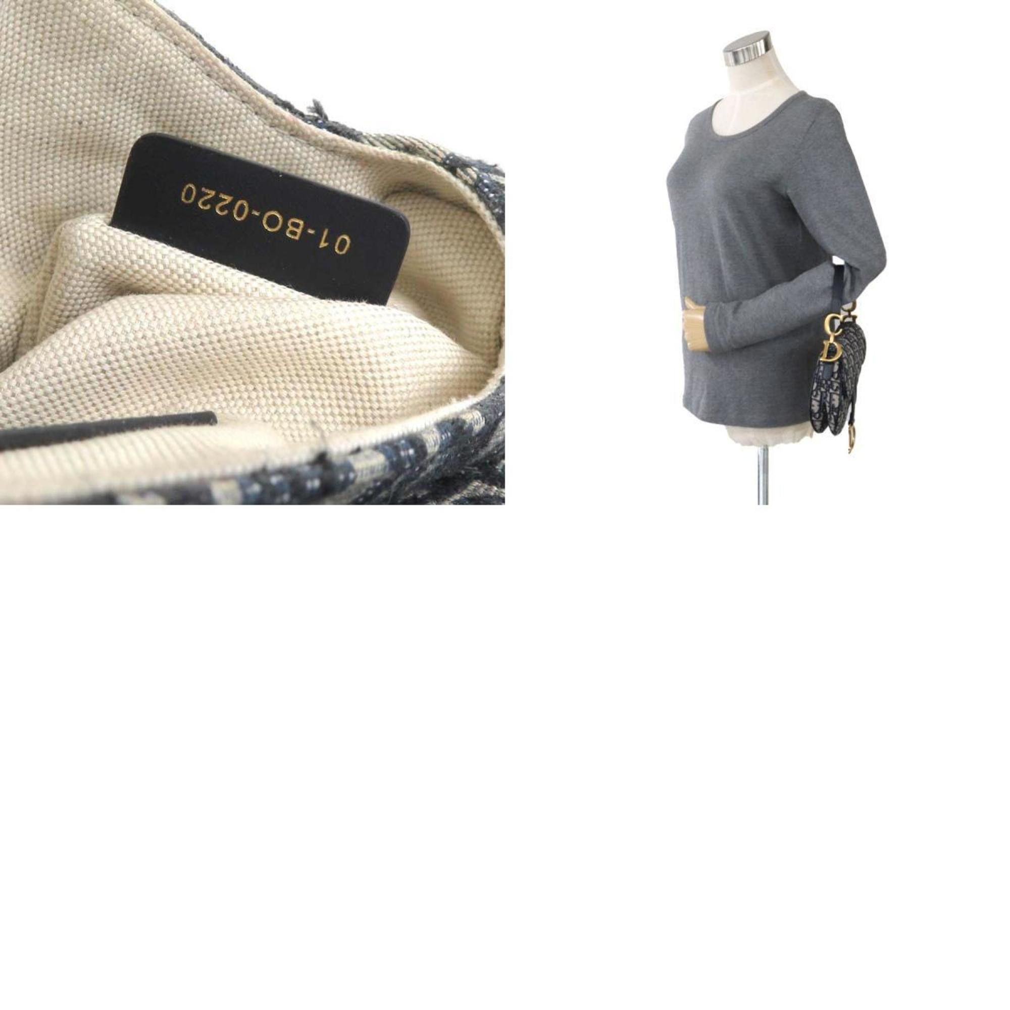 Dior Christian Dior Handbag Saddle Bag Canvas Navy Women's 90072a Size ONE SIZE - 5 Thumbnail