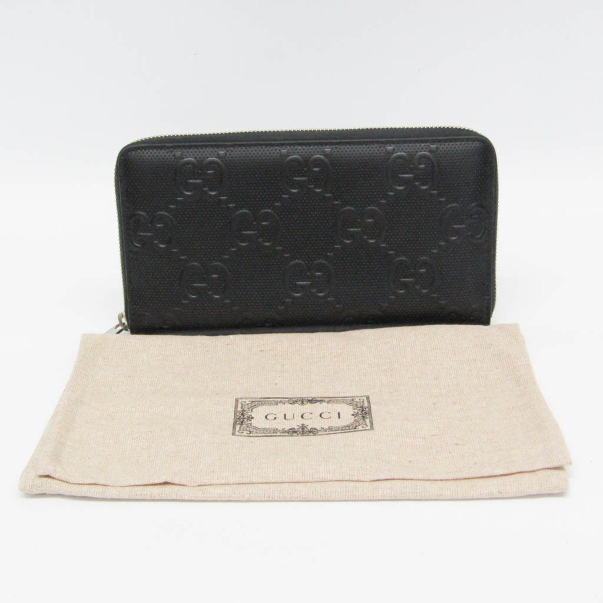 Gucci Gucci GG Embossed Zip-around Organizer 625563 Men's Leather Long Wallet (bi-fold) Black Size ONE SIZE - 2 Thumbnail