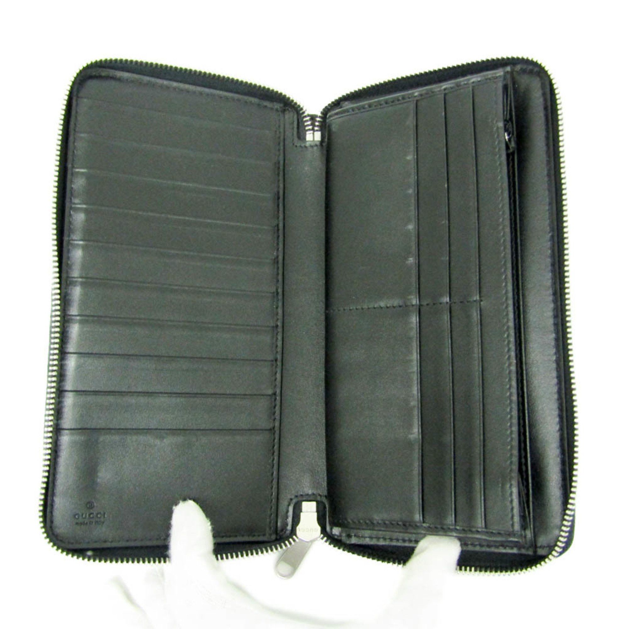 Gucci Gucci GG Embossed Zip-around Organizer 625563 Men's Leather Long Wallet (bi-fold) Black Size ONE SIZE - 4 Thumbnail