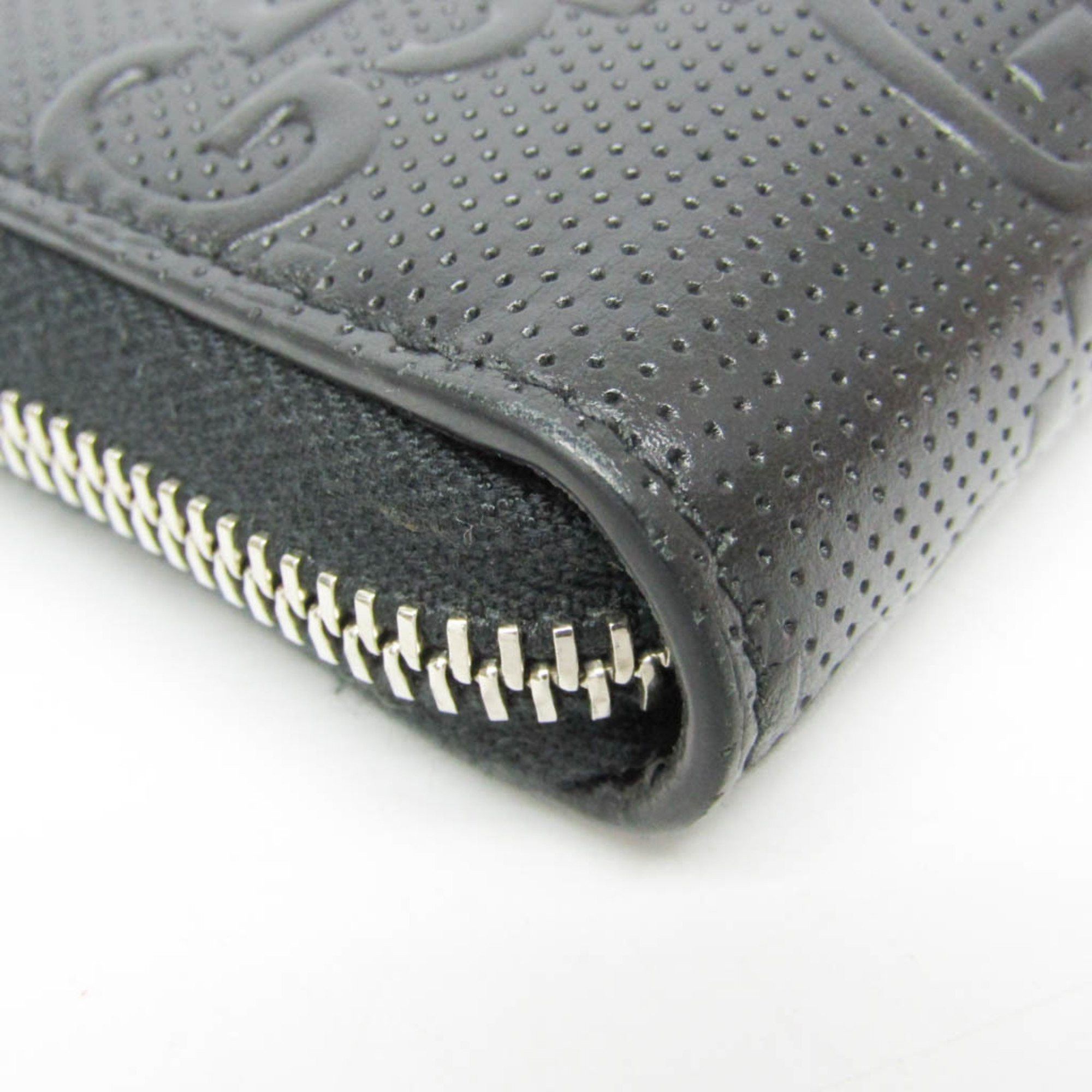 Gucci Gucci GG Embossed Zip-around Organizer 625563 Men's Leather Long Wallet (bi-fold) Black Size ONE SIZE - 6 Thumbnail