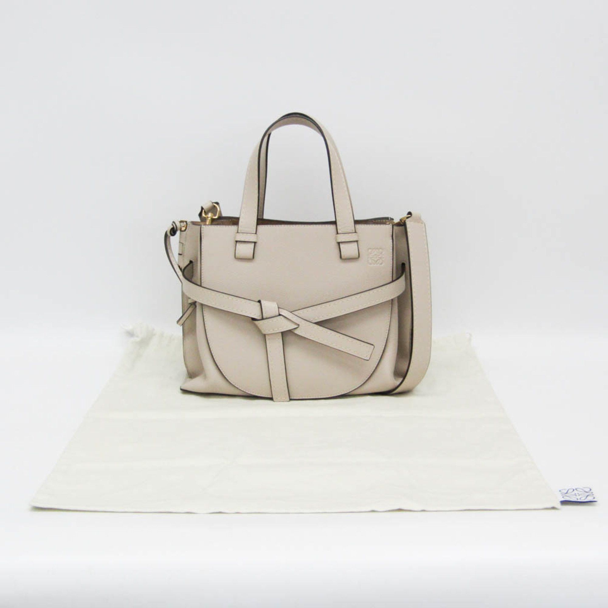 Loewe Loewe Gate Top Handle Bag Mini 321.12.Z99 Women's Leather Shoulder Bag,Tote Bag Light Beige Size ONE SIZE - 2 Thumbnail