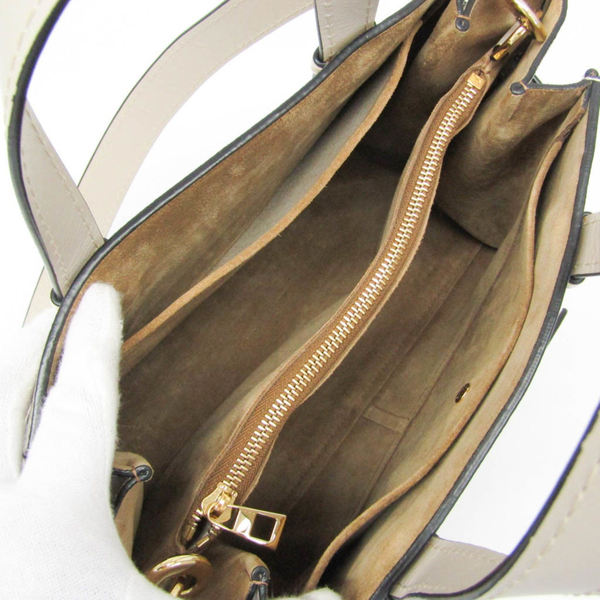 Loewe Loewe Gate Top Handle Bag Mini 321.12.Z99 Women's Leather Shoulder Bag,Tote Bag Light Beige Size ONE SIZE - 4 Thumbnail
