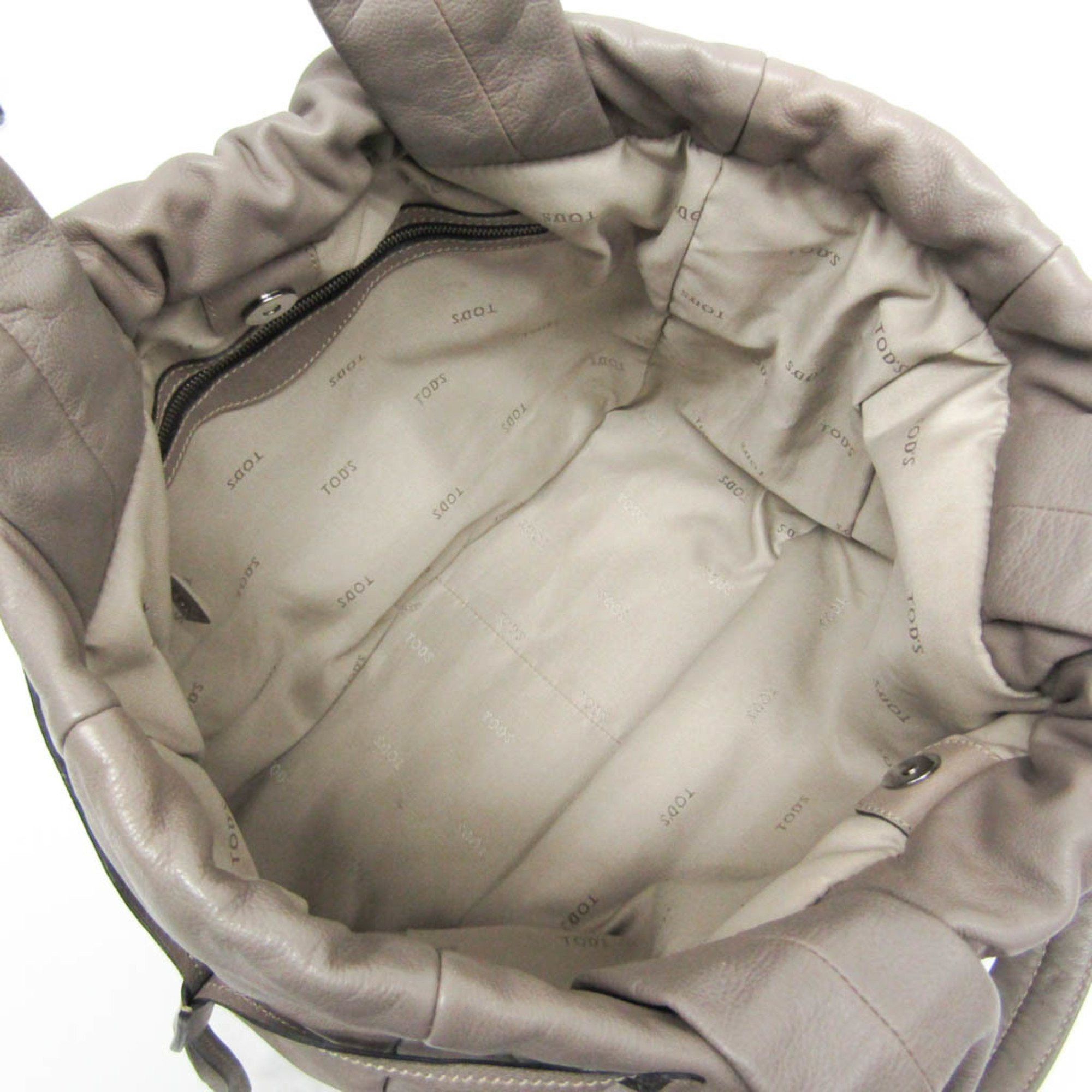 Tod's Tod's Women's Leather Handbag Gray Size ONE SIZE - 3 Thumbnail