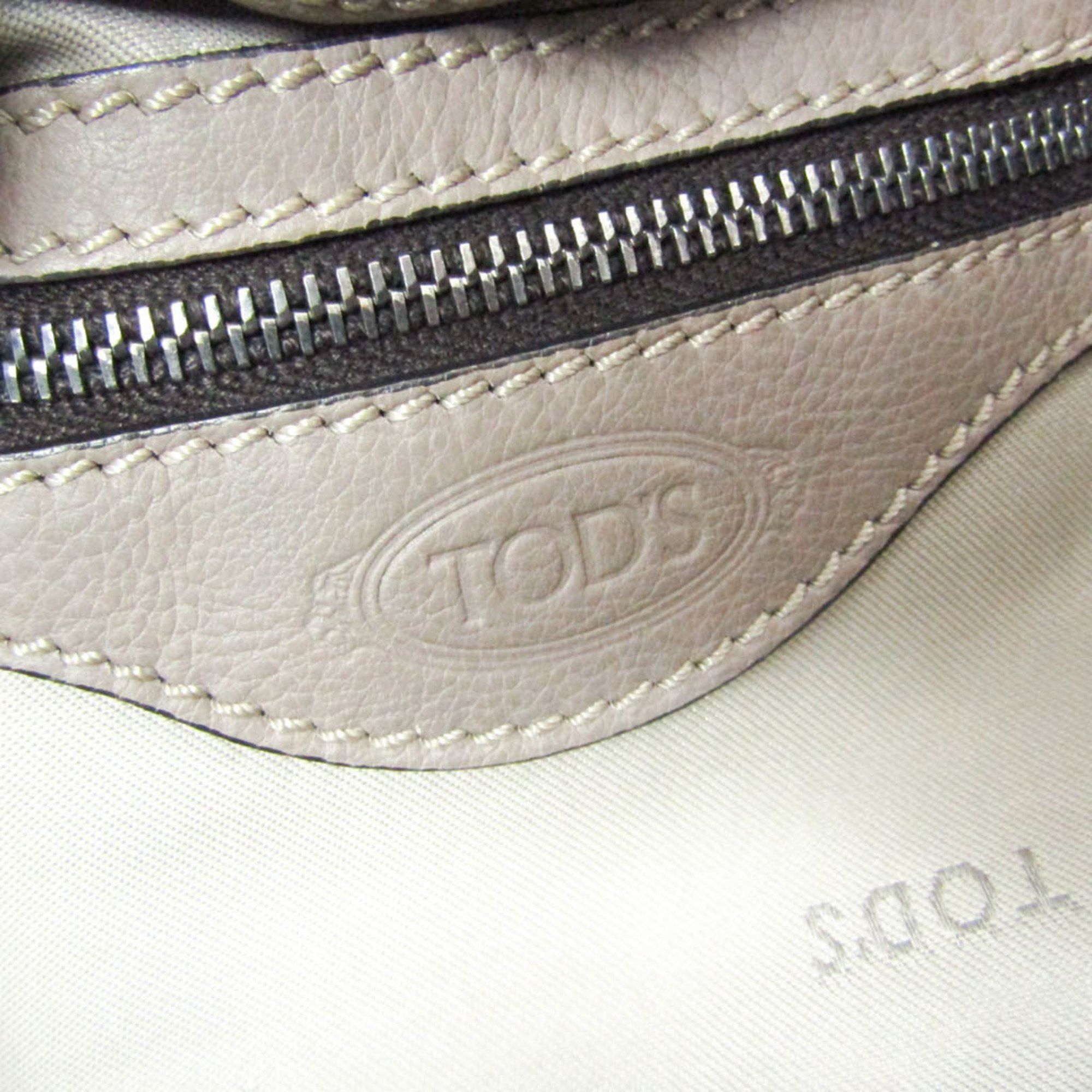 Tod's Tod's Women's Leather Handbag Gray Size ONE SIZE - 11 Thumbnail