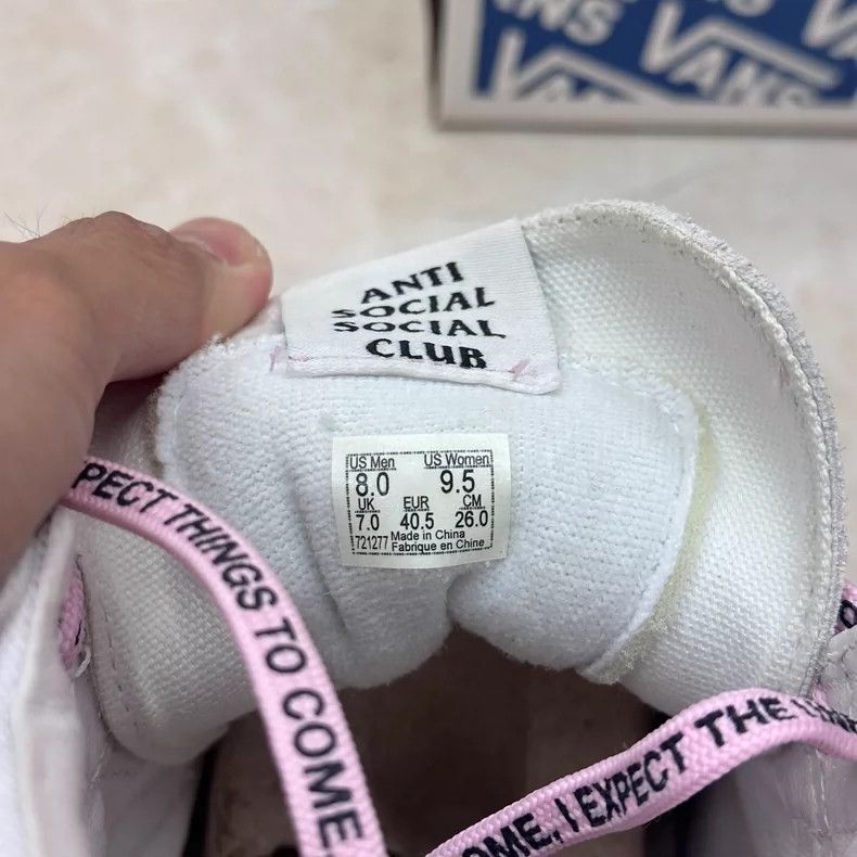 Vans ASSC Vans SK8 High-Top White Pink Skate Shoes Size US 7.5 / EU 40-41 - 5 Thumbnail