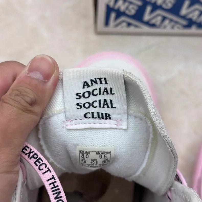 Vans ASSC Vans SK8 High-Top White Pink Skate Shoes Size US 7.5 / EU 40-41 - 6 Thumbnail