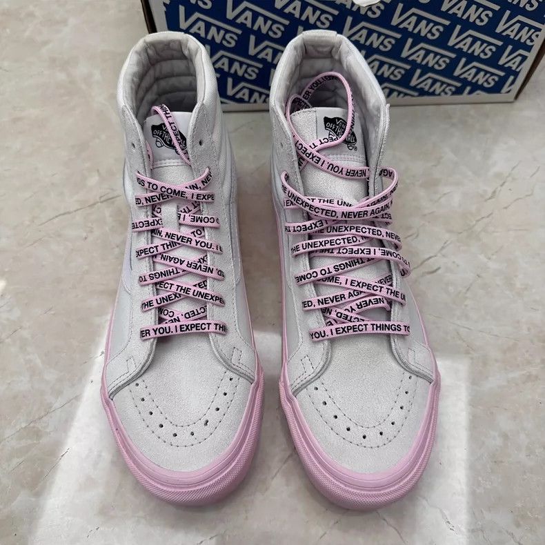 Vans ASSC Vans SK8 High-Top White Pink Skate Shoes Size US 7.5 / EU 40-41 - 3 Thumbnail