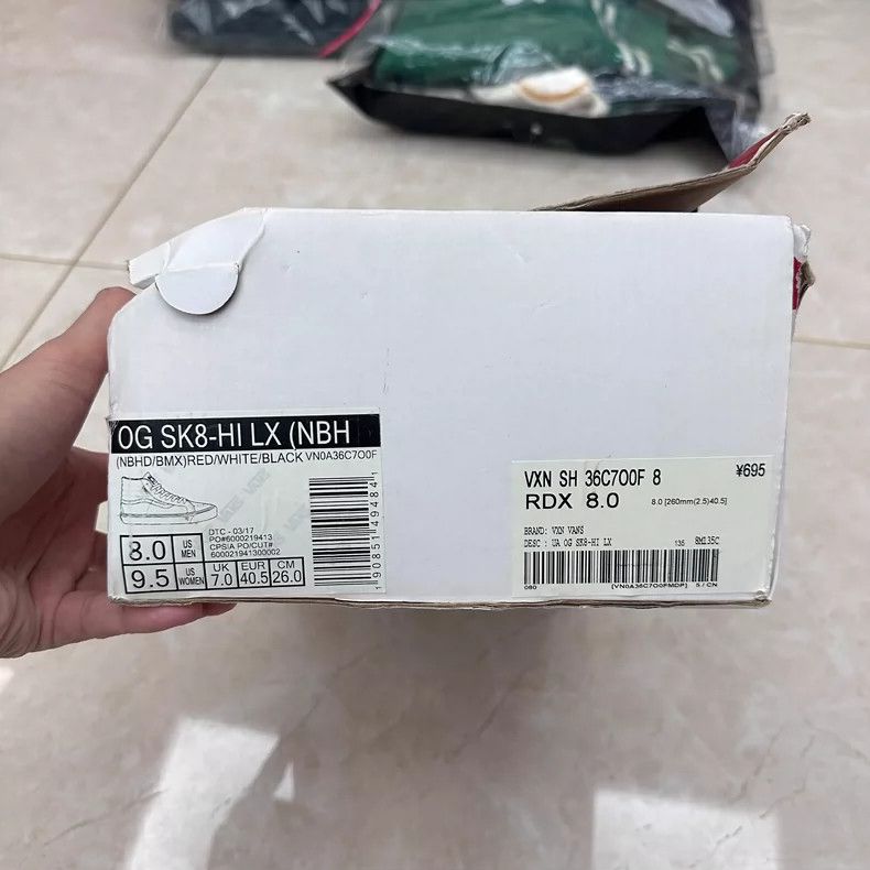 Neighborhood NBHD Vans SK8 High-Top White Red Skate Shoes Size US 8.5 / EU 41-42 - 8 Thumbnail