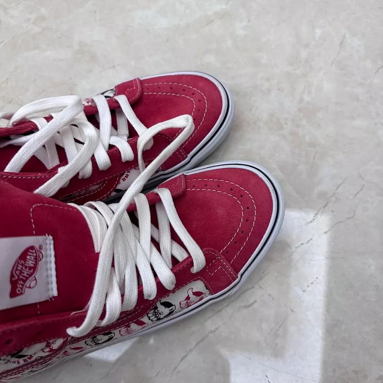 Neighborhood NBHD Vans SK8 High-Top White Red Skate Shoes Size US 8.5 / EU 41-42 - 7 Thumbnail