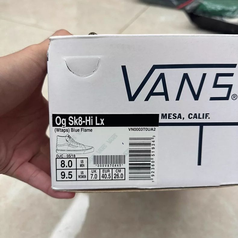 Wtaps High Top Black Blue Flame Skate Shoes Size US 7.5 / EU 40-41 - 8 Thumbnail
