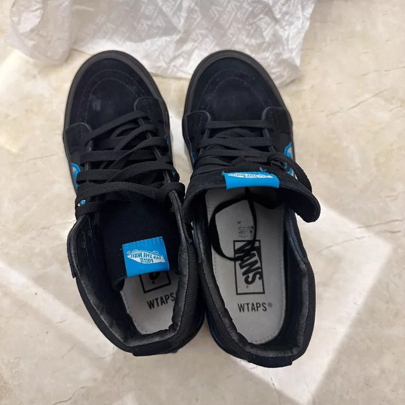 Wtaps High Top Black Blue Flame Skate Shoes Size US 7.5 / EU 40-41 - 6 Thumbnail