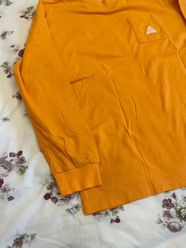 Palace Orange Long Sleeve Embroidered Pocket T-Shirt Size US M / EU 48-50 / 2 - 6 Thumbnail