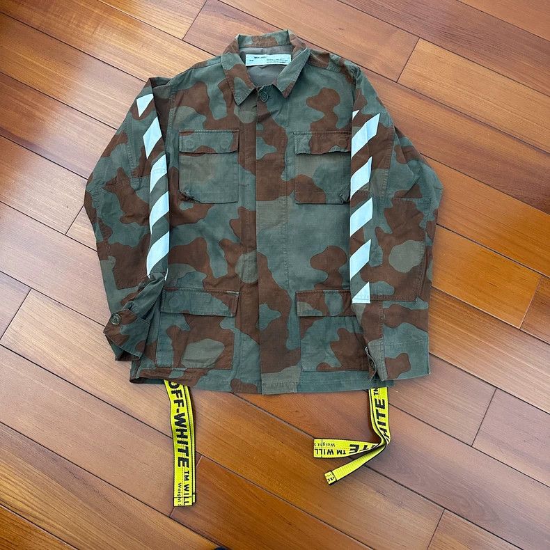 Off-White Offwhite Camouflage Worker Jacket with Yellow Strap Size US XS / EU 42 / 0 - 2 Thumbnail
