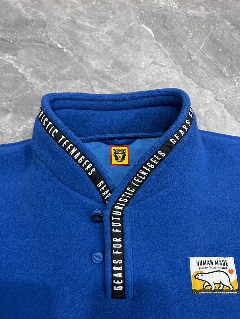 Human Made Human Made Blue Fleece Long Sleeve Sweatshirt Size US XL / EU 56 / 4 - 3 Thumbnail