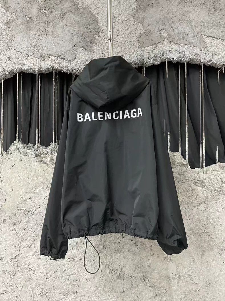 Balenciaga Balenciaga Logo Windbreaker Jacket Coat Size US M / EU 48-50 / 2 - 2 Thumbnail