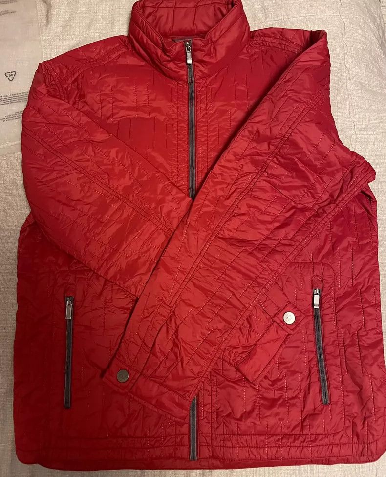 Ermenegildo Zegna Ermenegildo Zegna Red Lightweight Cotton Jacket Size US L / EU 52-54 / 3 - 3 Thumbnail