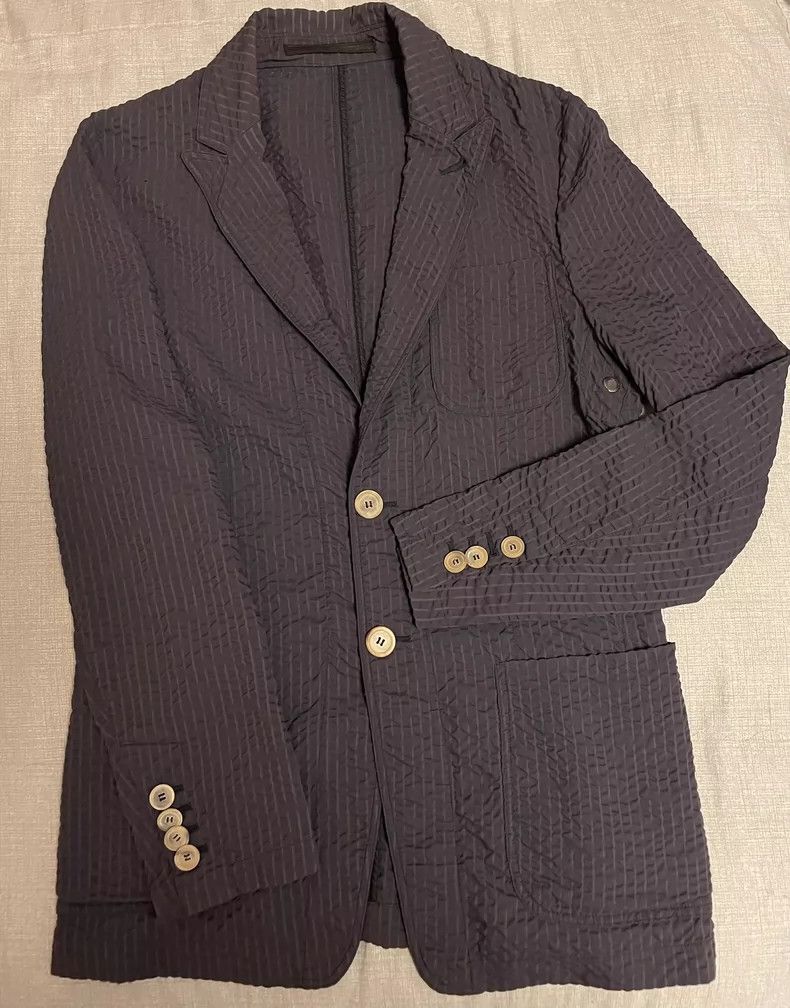 Emporio Armani Giorgio Armani Casual Blazer with Wave Texture Size US M / EU 48-50 / 2 - 4 Thumbnail