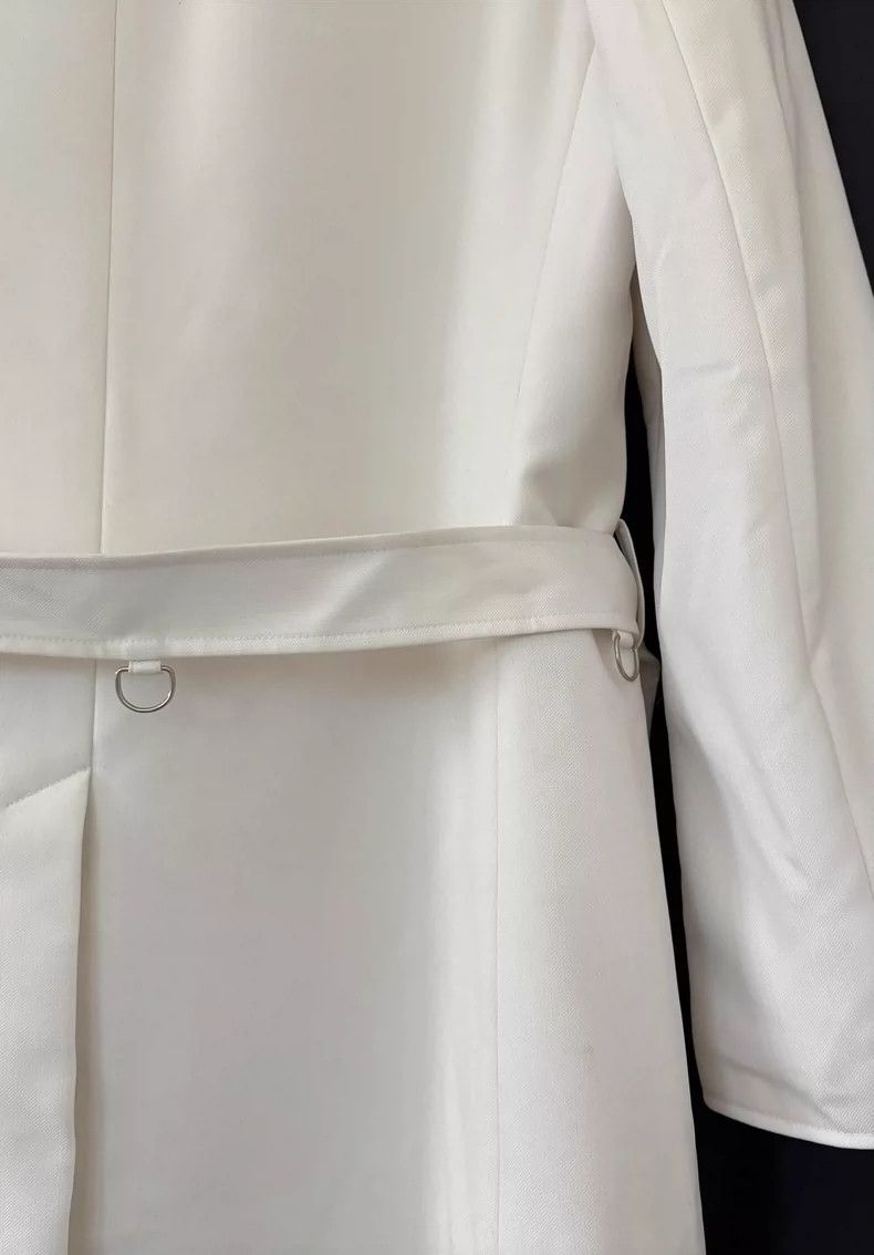 Miu Miu Miu Miu Men's White Trench Coat Size US M / EU 48-50 / 2 - 6 Thumbnail