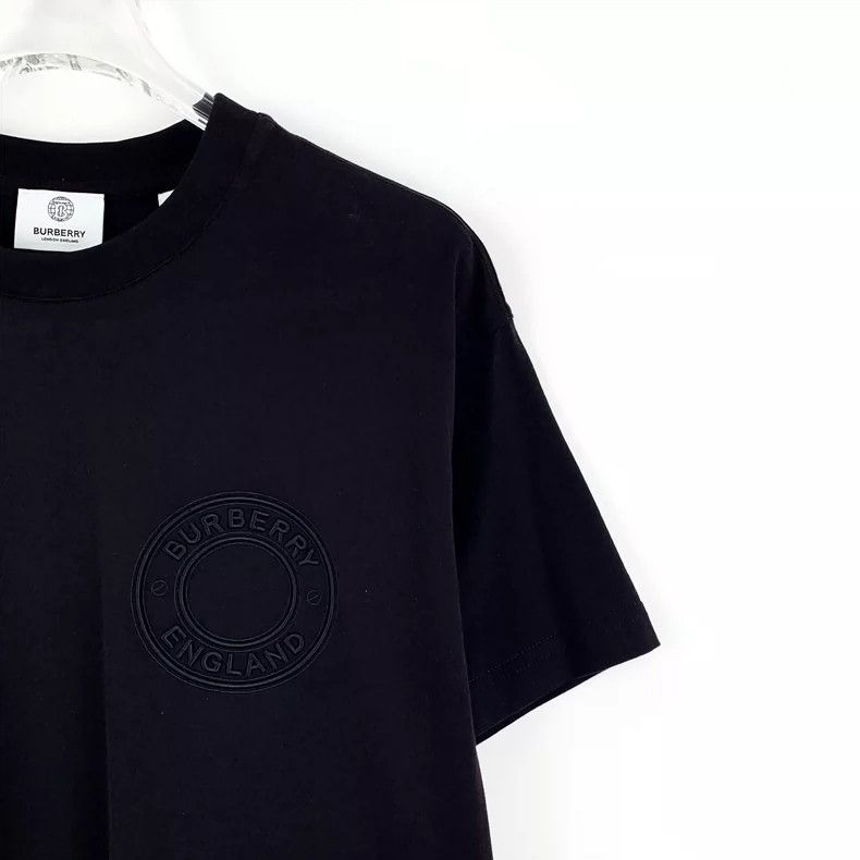 Burberry Burberry Black Logo Embroidered Cotton T-Shirt Size US XS / EU 42 / 0 - 3 Thumbnail