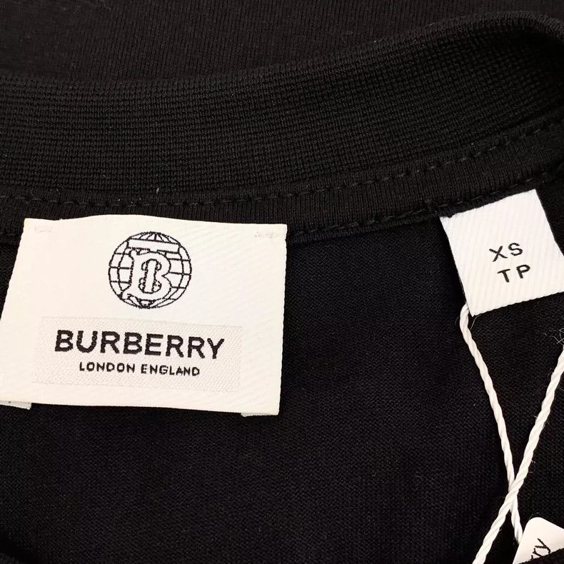 Burberry Burberry Black Logo Embroidered Cotton T-Shirt Size US XS / EU 42 / 0 - 5 Thumbnail