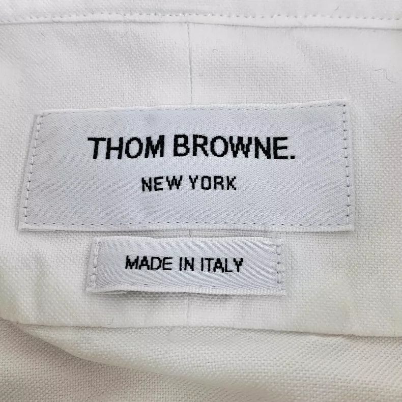 Thom Browne Thom Browne White Classic Long Sleeve Shirt Size US L / EU 52-54 / 3 - 7 Thumbnail