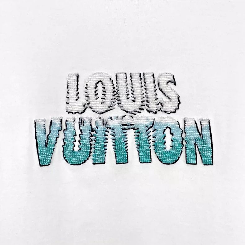 Louis Vuitton Louis Vuitton White Letter Beaded T-Shirt XL Size US XL / EU 56 / 4 - 4 Thumbnail